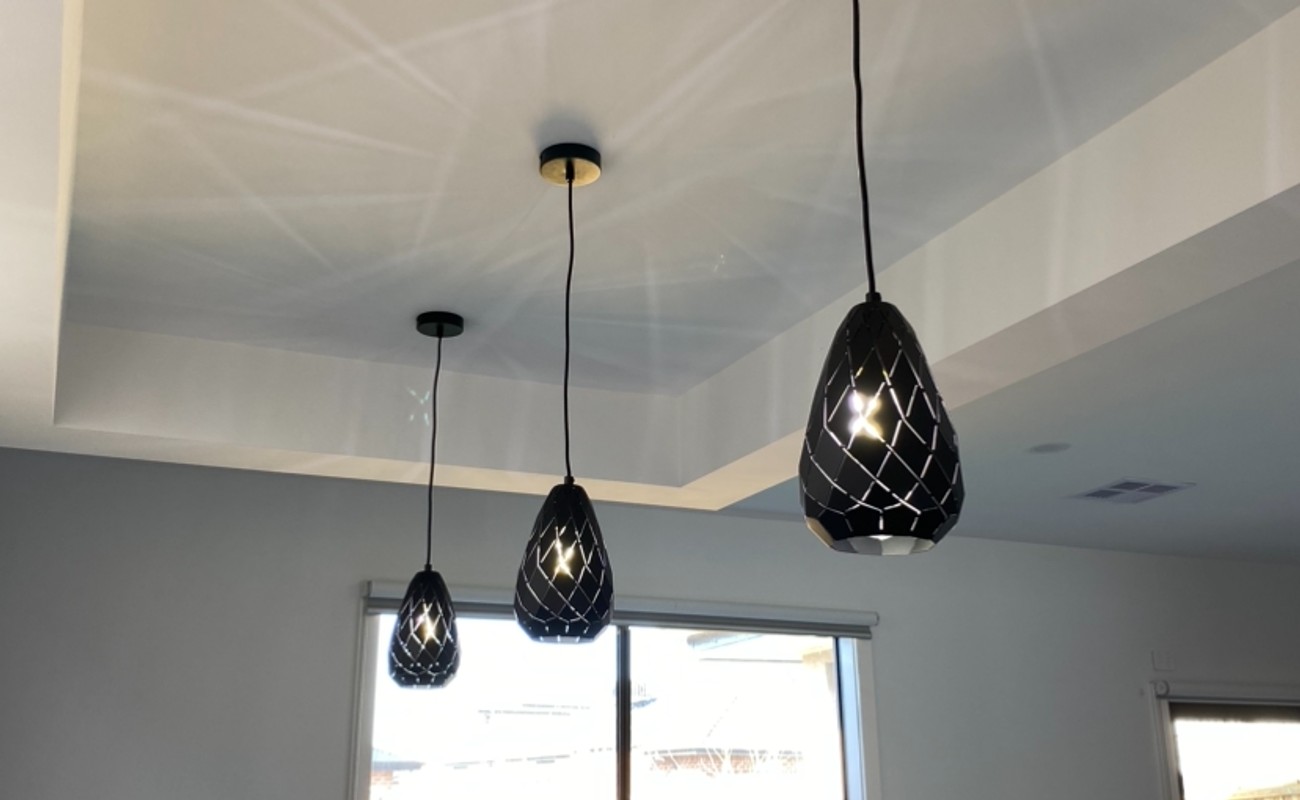 Pendant lighting installed by RWM Electrical Contracting